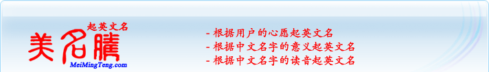根據(jù)用戶的心愿起英文名；根據(jù)中文名字的意義起英文名；根據(jù)中文名字的讀音起英文名